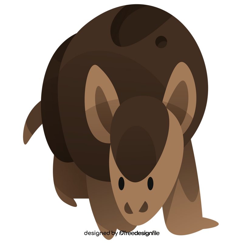 Armadillo frontview clipart