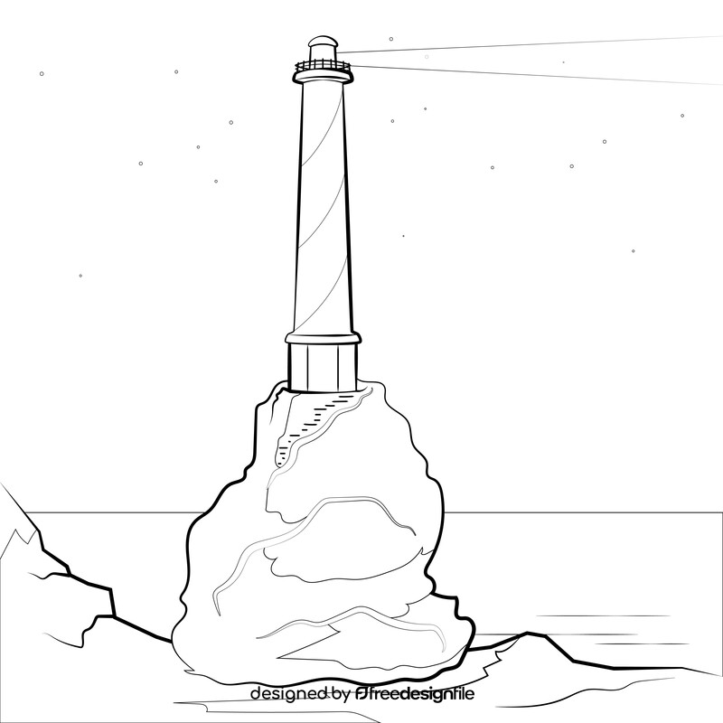 Lighthouse building black and white vector