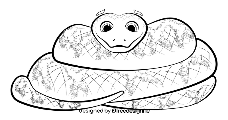 Anaconda drawing black and white clipart