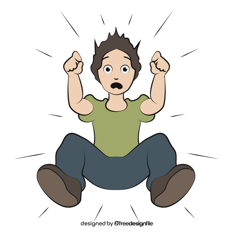 Boy fall down clipart