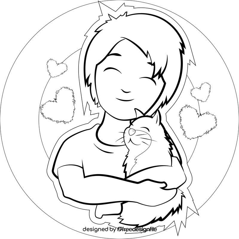 Pet black and white vector