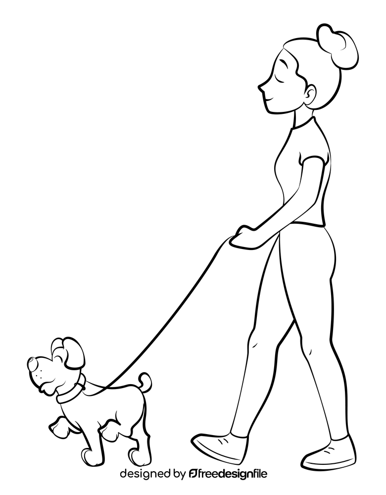 Pet drawing black and white clipart