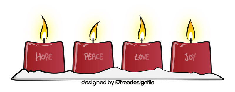 Advent candle clipart