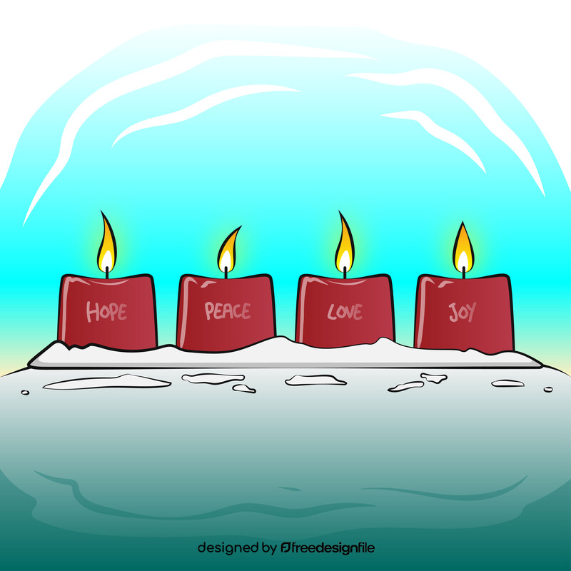 Advent candle vector