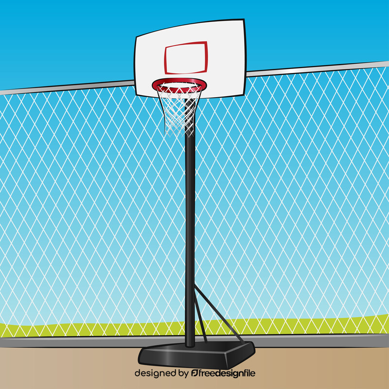 Basketball hoop drawing vector