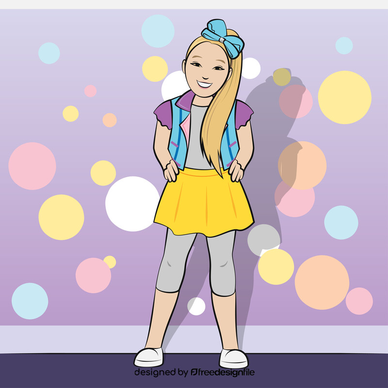 Jojo siwa cartoon vector