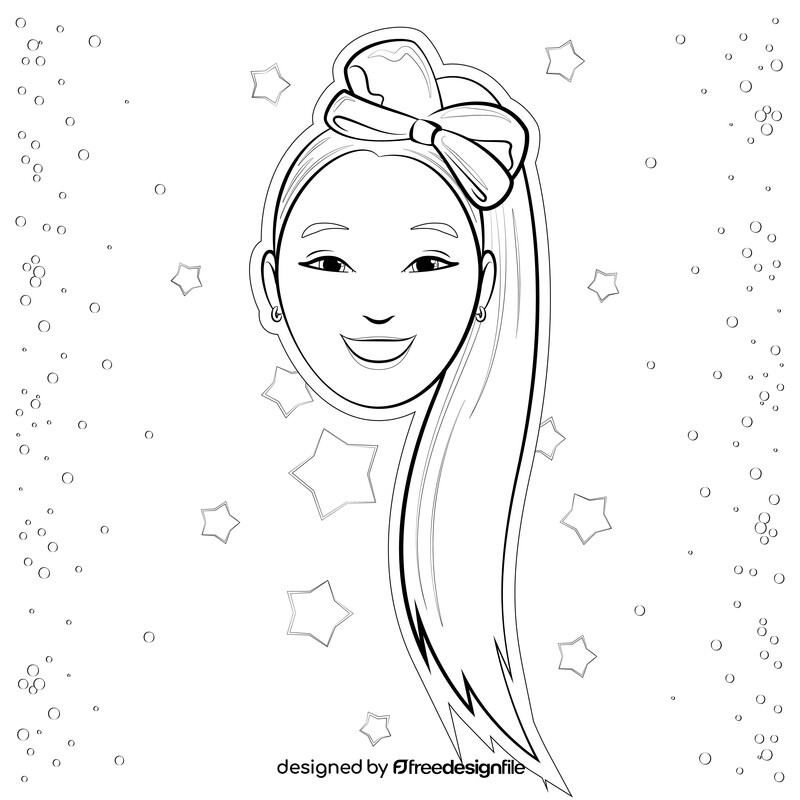 Jojo siwa black and white vector