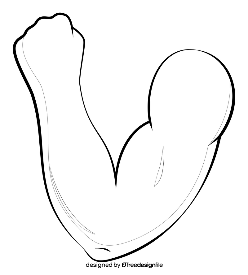 Elbow drawing black and white clipart