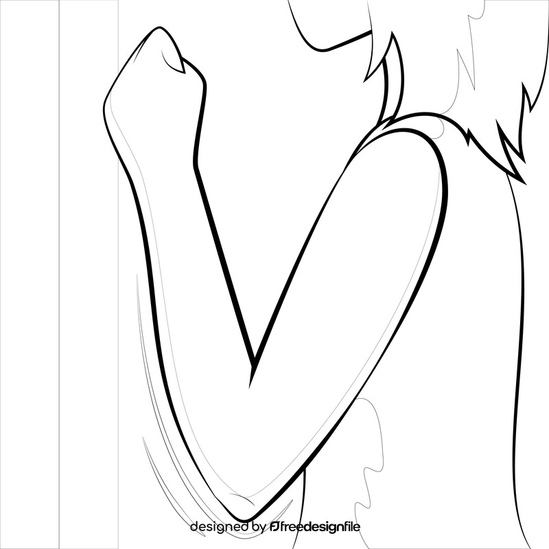 Elbow black and white vector