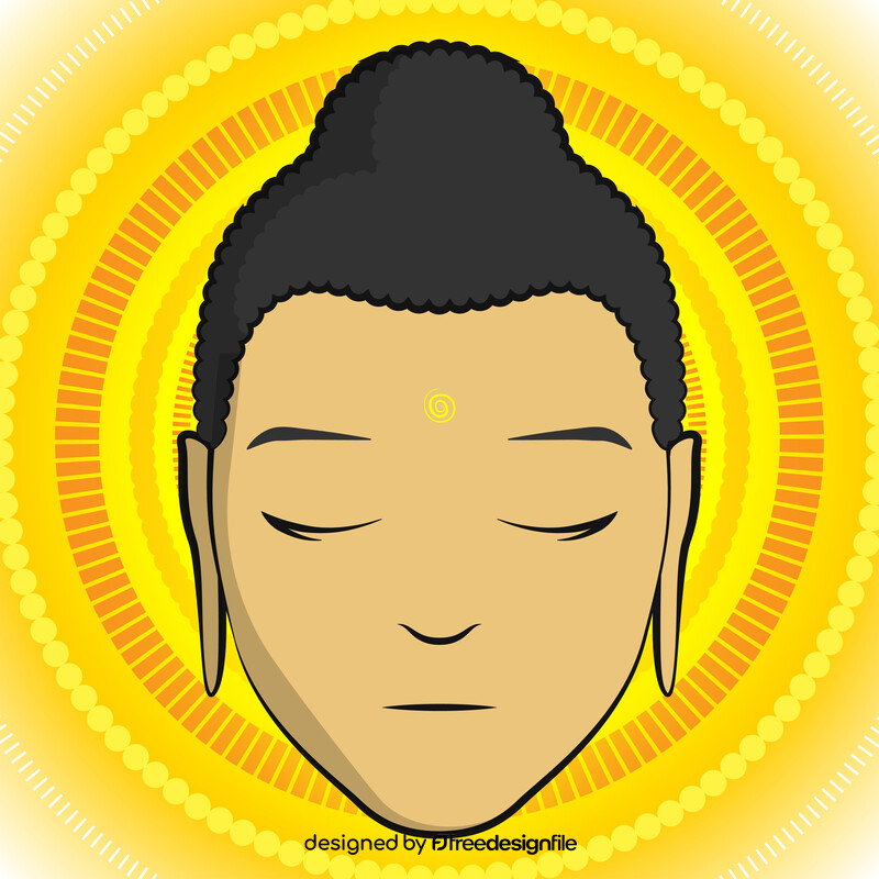 Buddha head vector