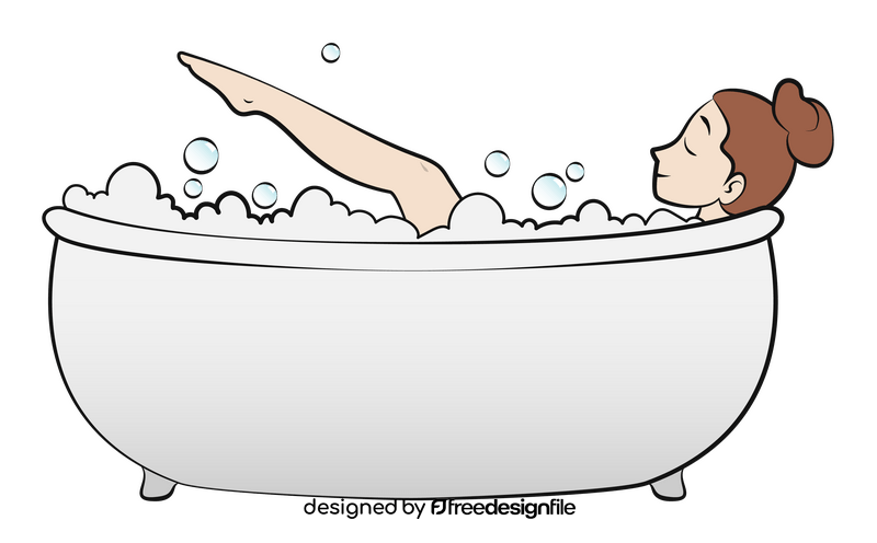 Taking shower clipart