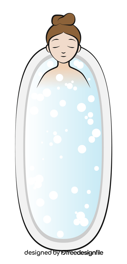 Taking a bath clipart