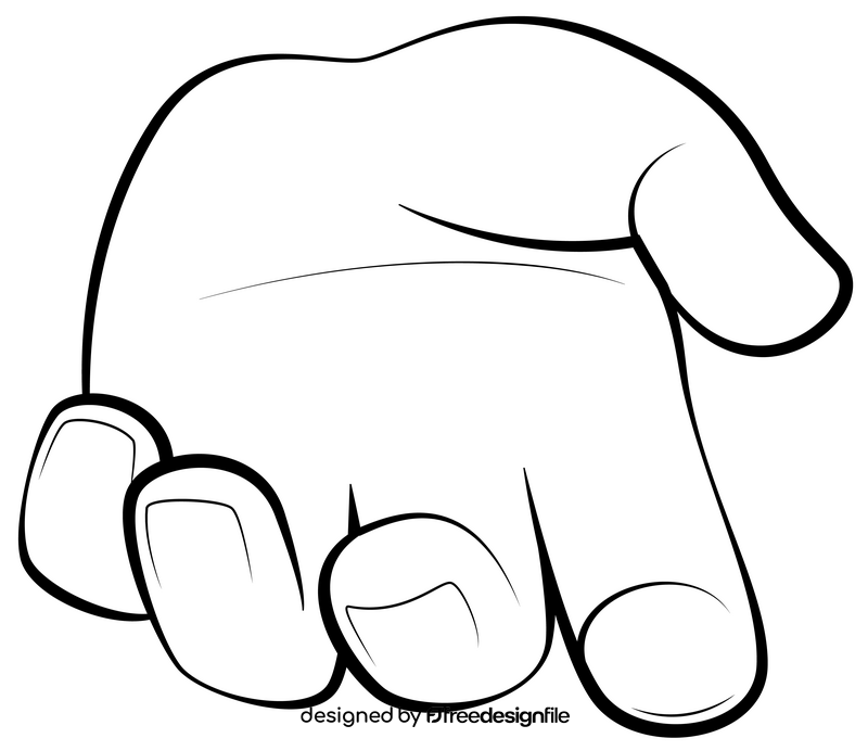 Helping hands black and white clipart