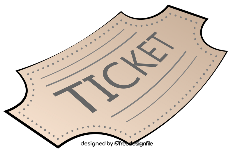 Ticket drawing clipart