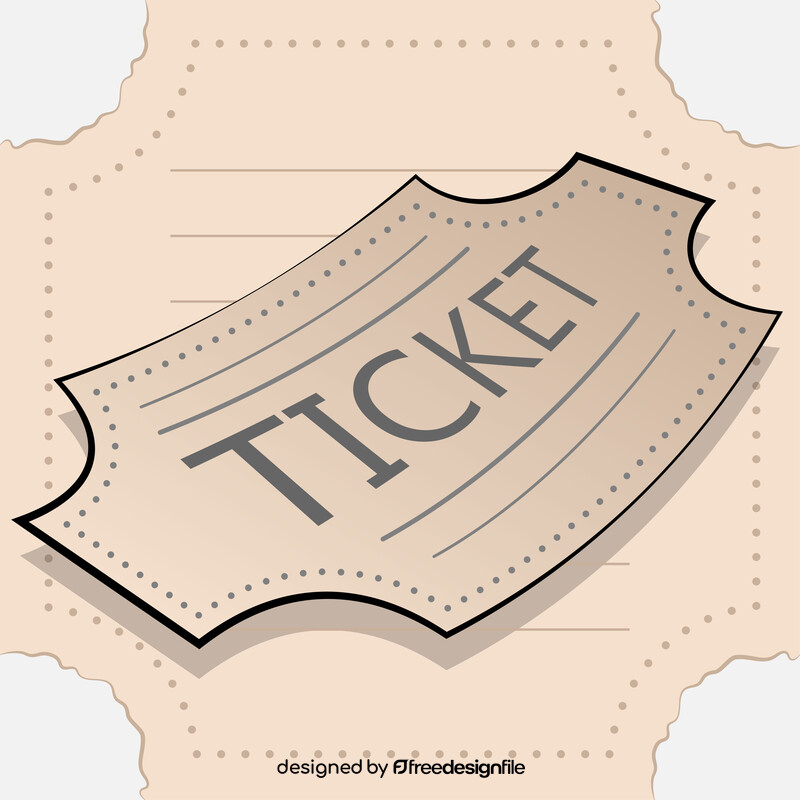 Ticket drawing vector