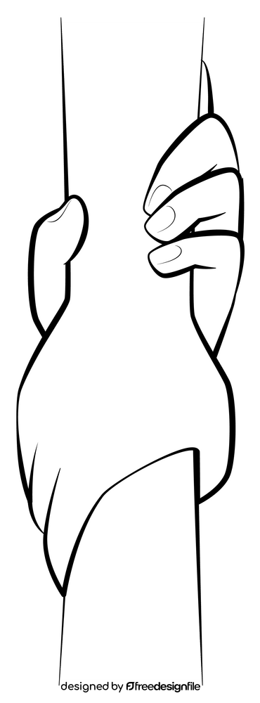 Helping hands black and white clipart