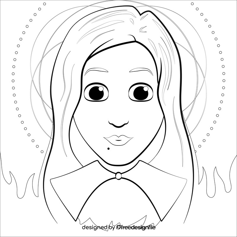 Hocus pocus sarah drawing black and white vector