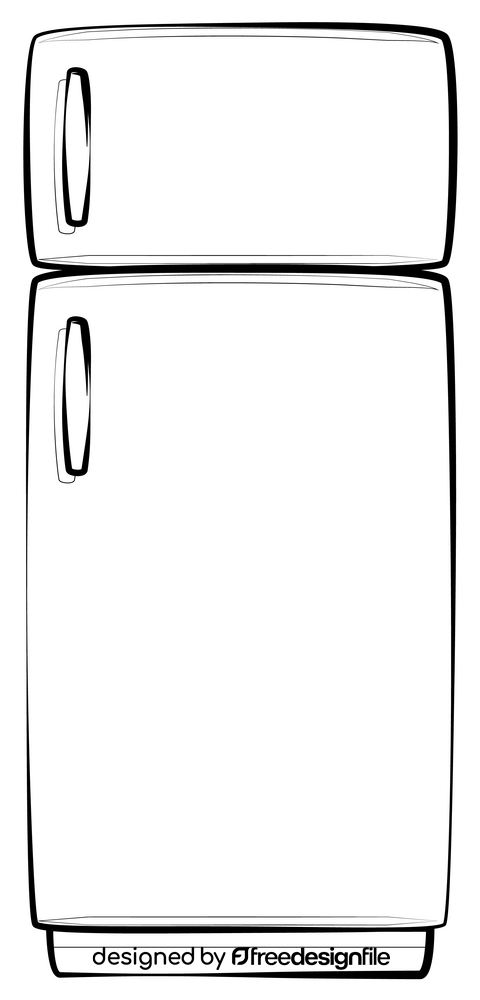 Fridge black and white clipart