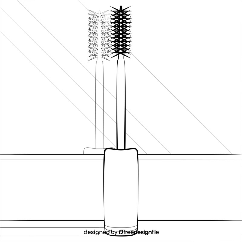 Mascara black and white vector