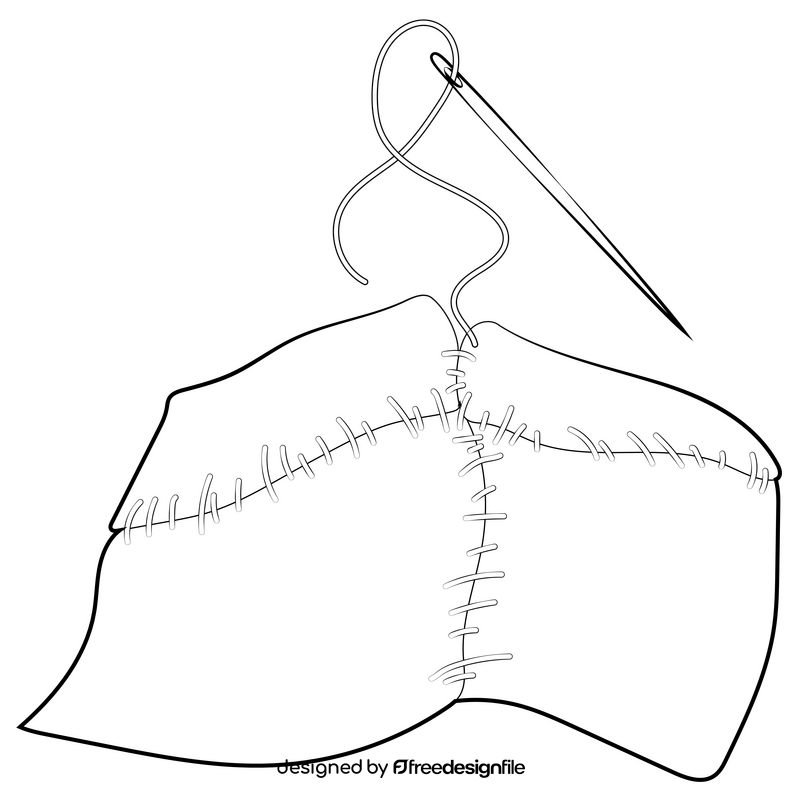 Quilting black and white clipart