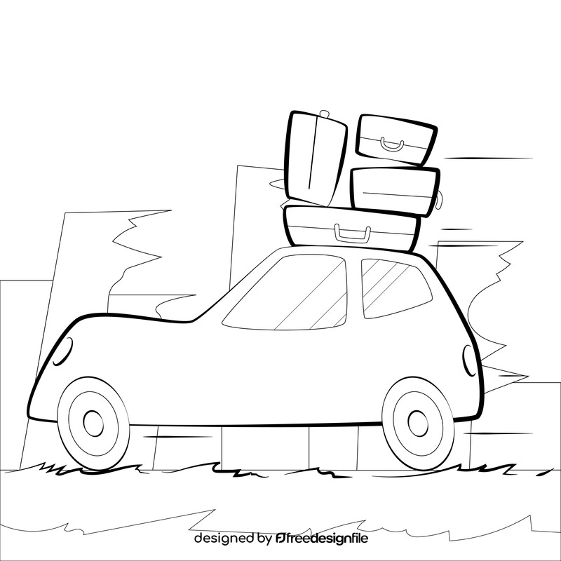 Vacation black and white vector