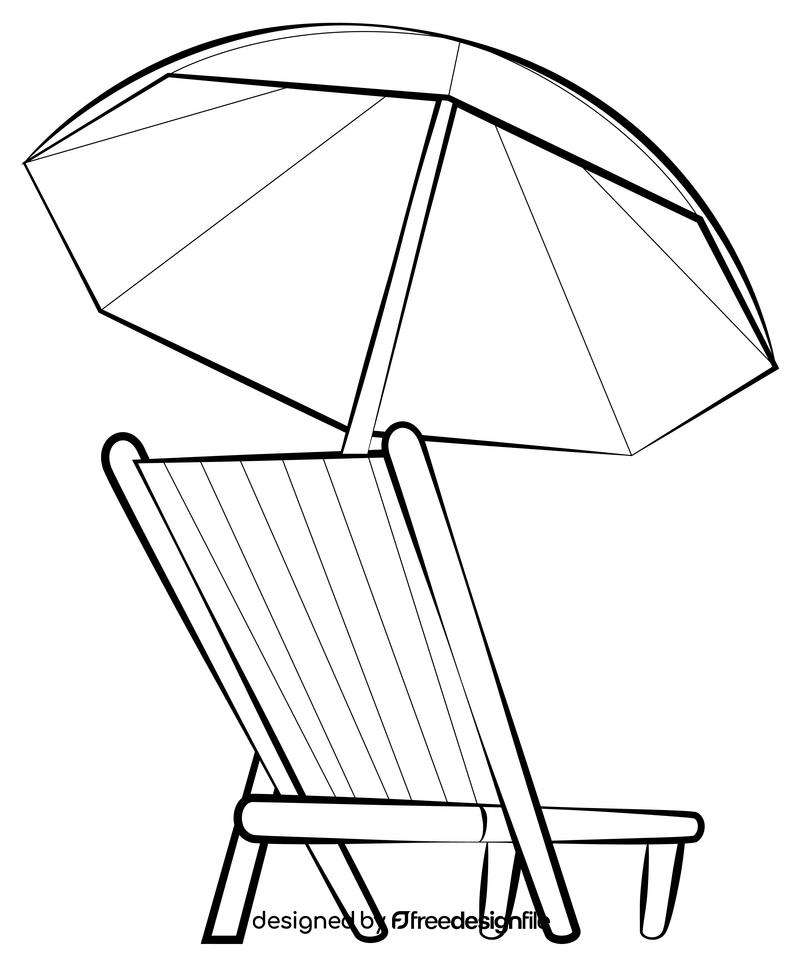 Vacation drawing black and white clipart