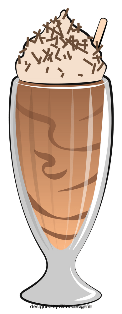 Chocolate milkshake clipart