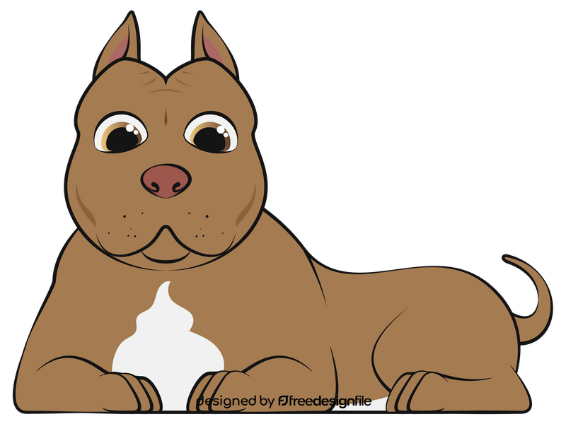 Pitbull dog clipart