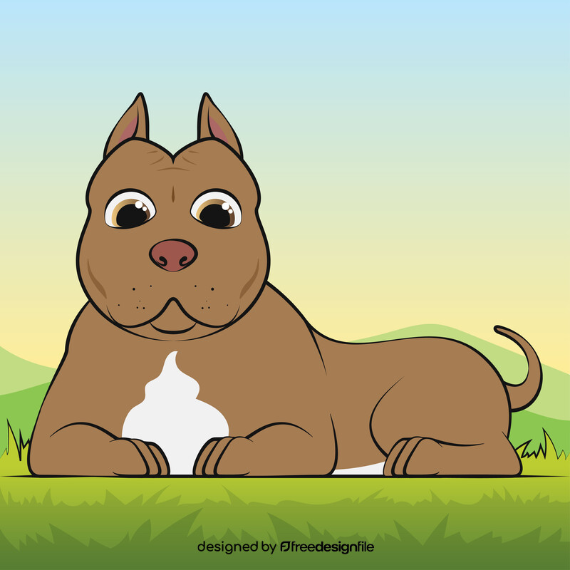 Pitbull dog vector