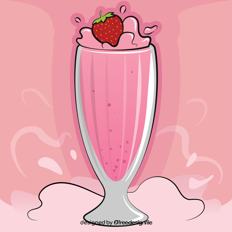 Milkshake strawberry vector