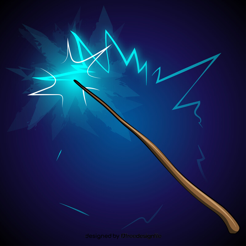 Magic wand cartoon vector