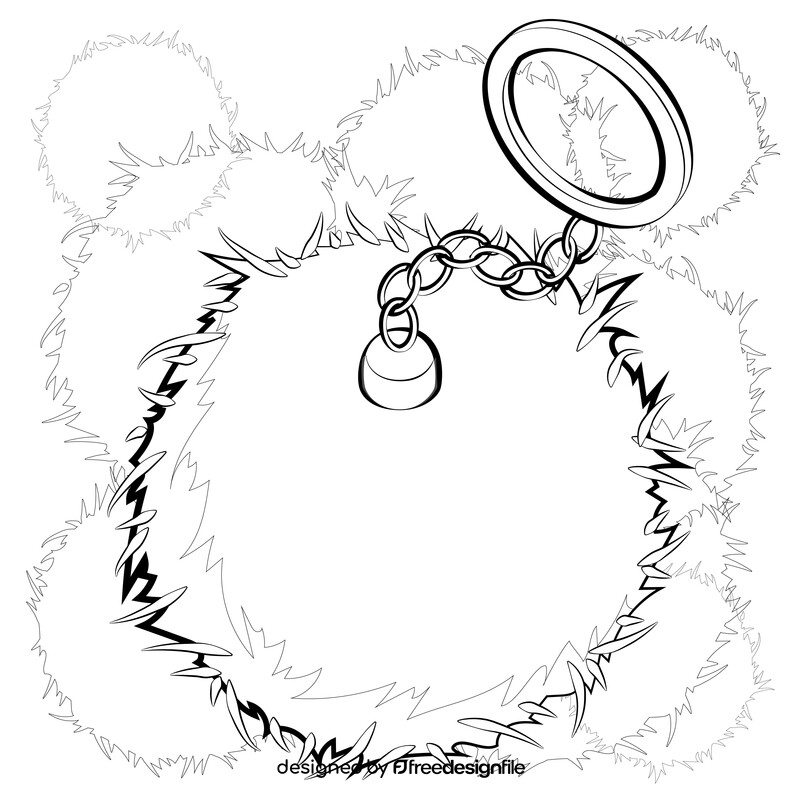 Pom pom drawing black and white vector