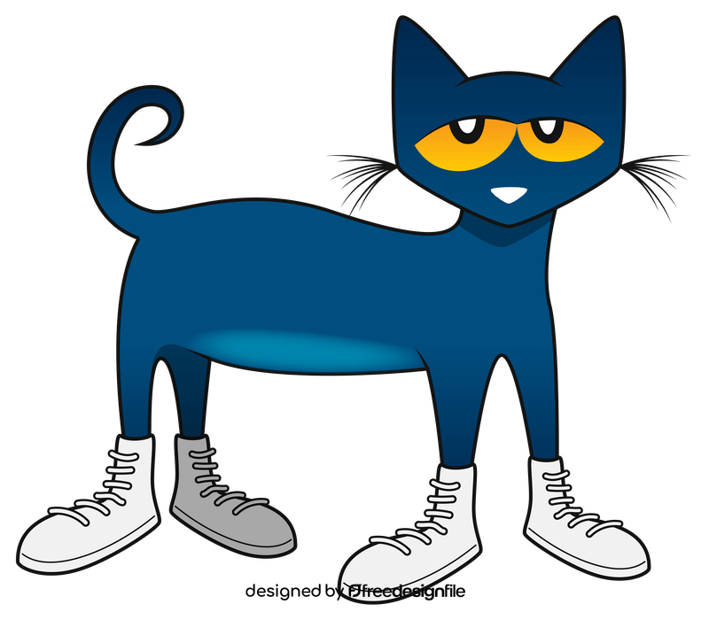 Pete the cat cartoon drawing clipart