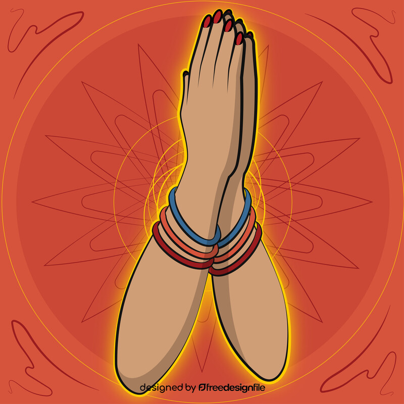 Namaste cartoon vector