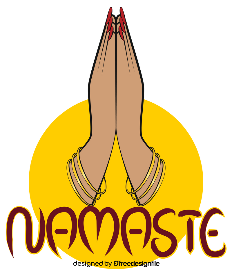 Namaste drawing clipart