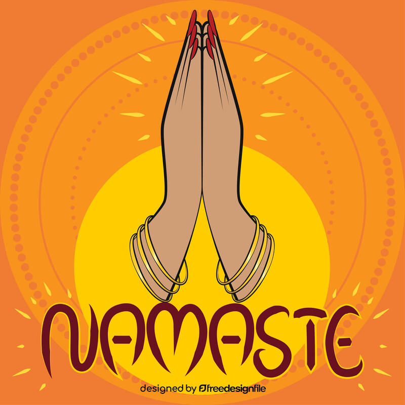 Namaste drawing vector