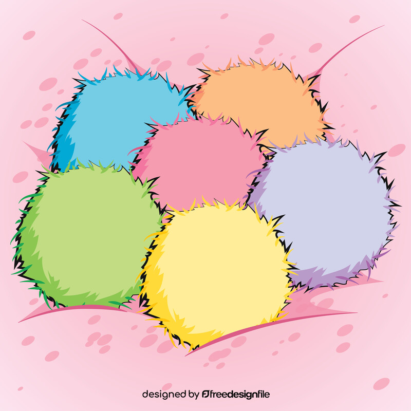 Pom pom cartoon vector