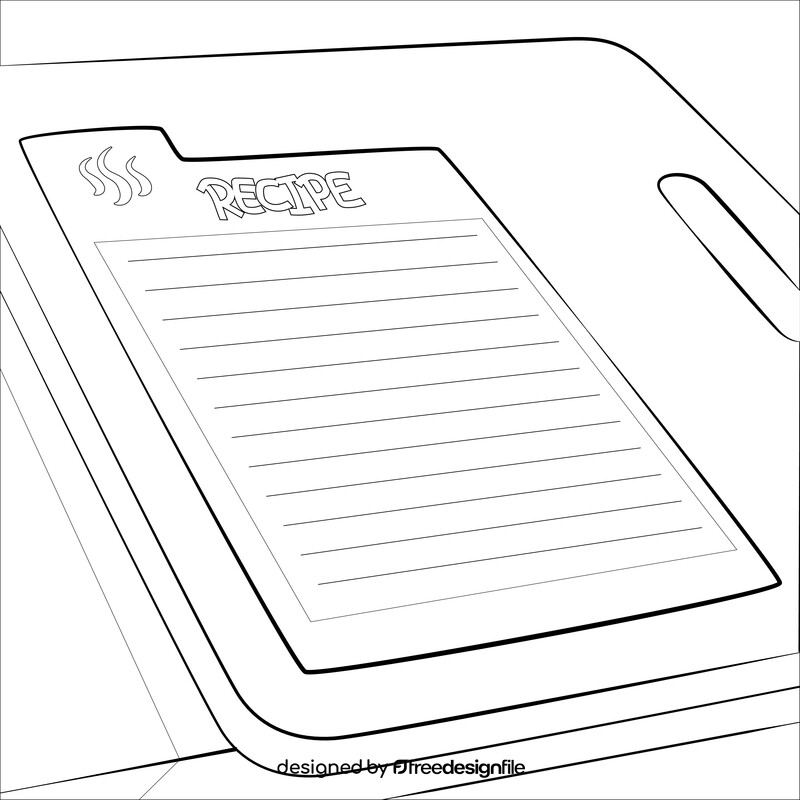 Recipe drawing black and white vector