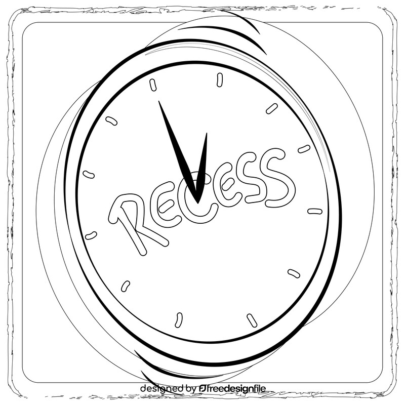 Recess black and white vector