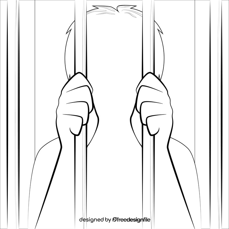 Prison black and white vector