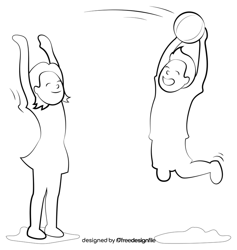 Recess black and white clipart