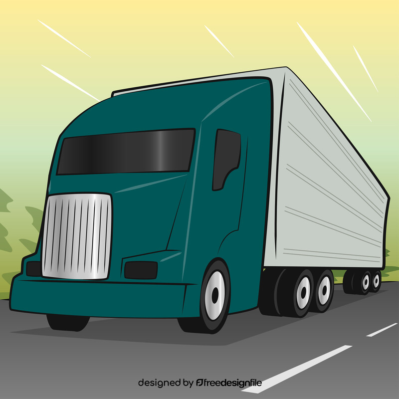 Semi truck vector