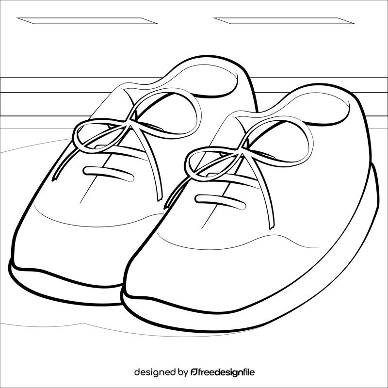 Running shoes black and white vector