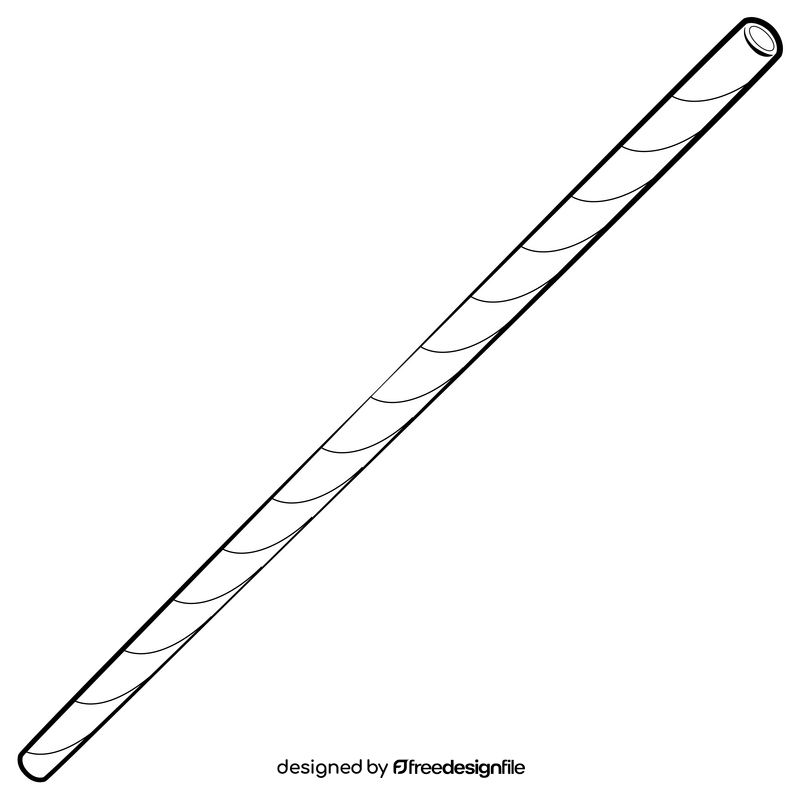 Straw drawing black and white clipart