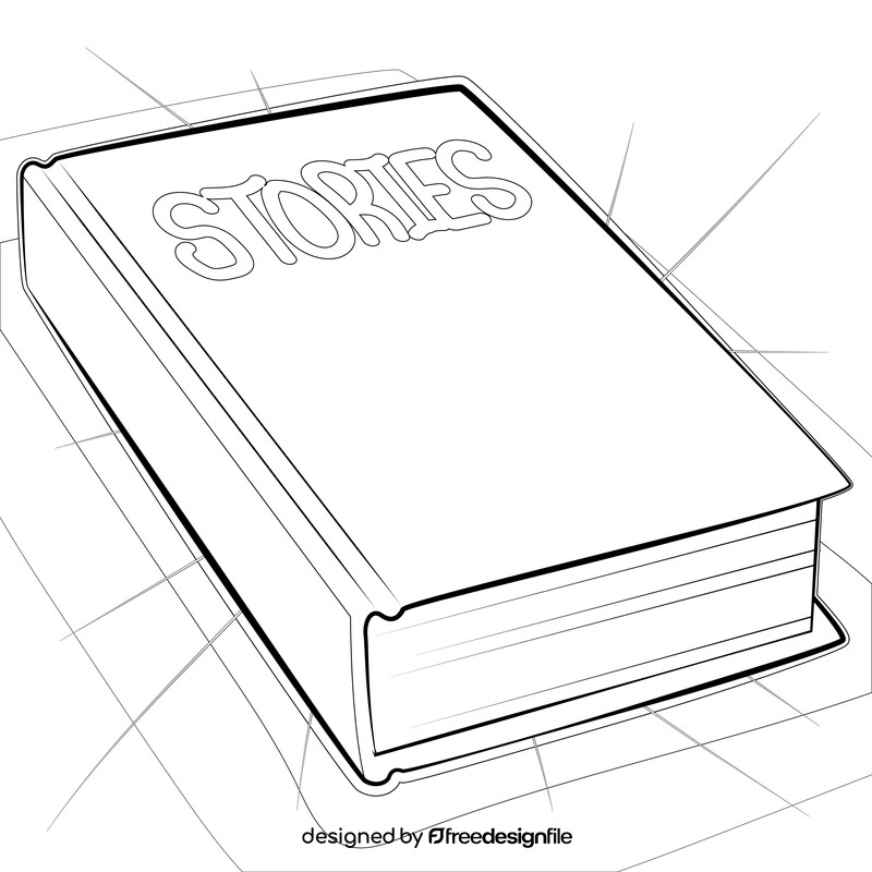 Storybook drawing black and white vector