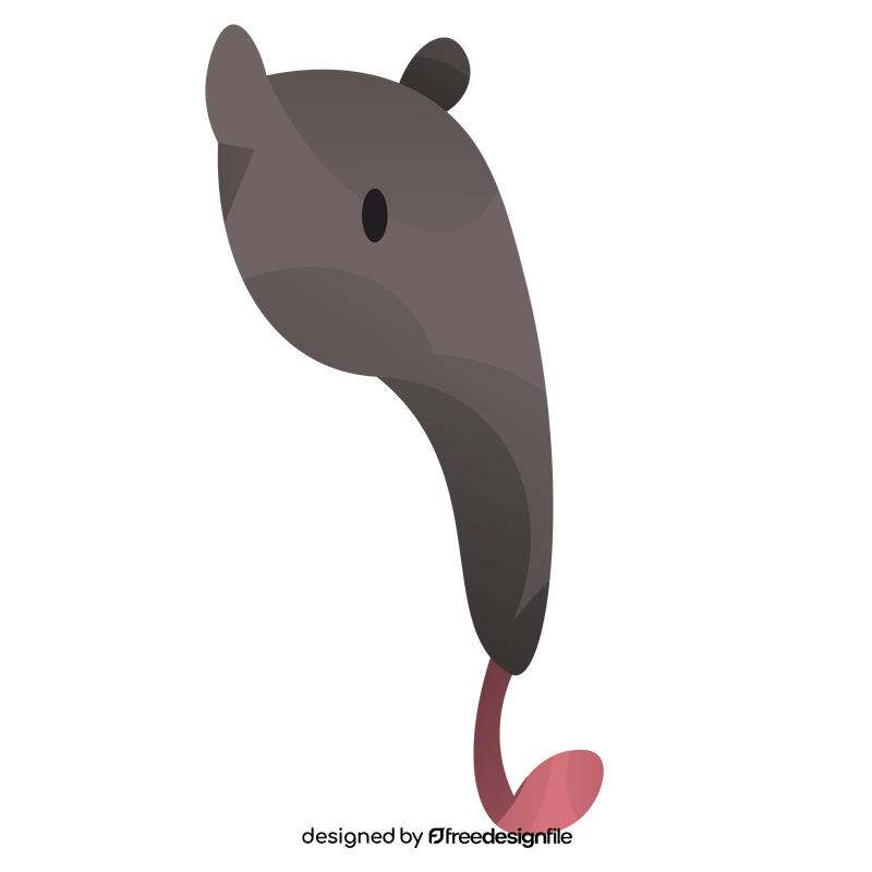 Anteater tongue clipart