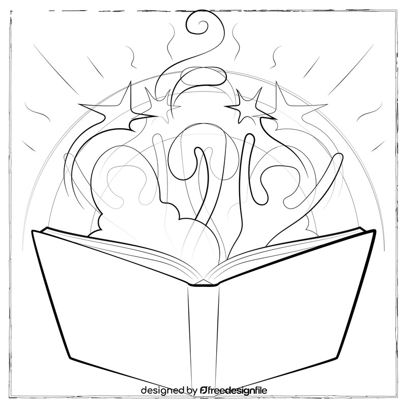 Storybook black and white vector