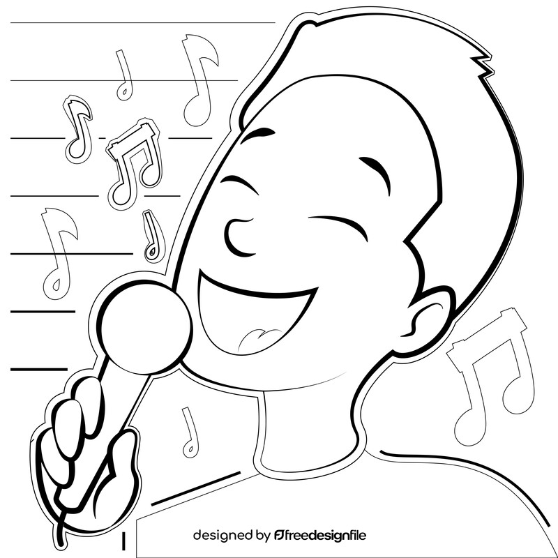 Song black and white vector