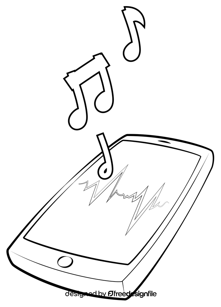 Song drawing black and white clipart