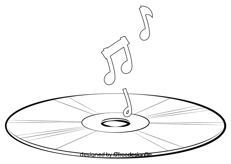 Song drawing black and white clipart